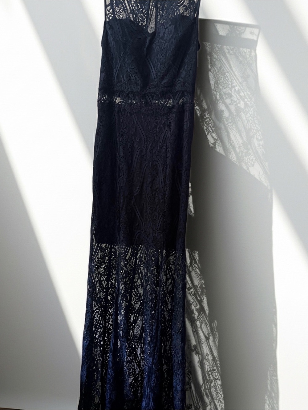 Speechless Navy Lace Evening Dress